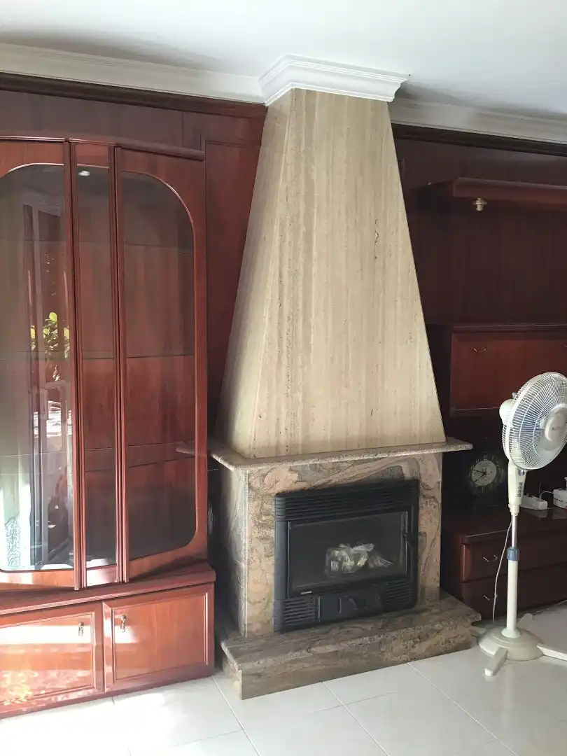 Sala de estar de Casa adosada en venta en Santa Coloma de Farners con Calefacción, Jardín privado y Terraza