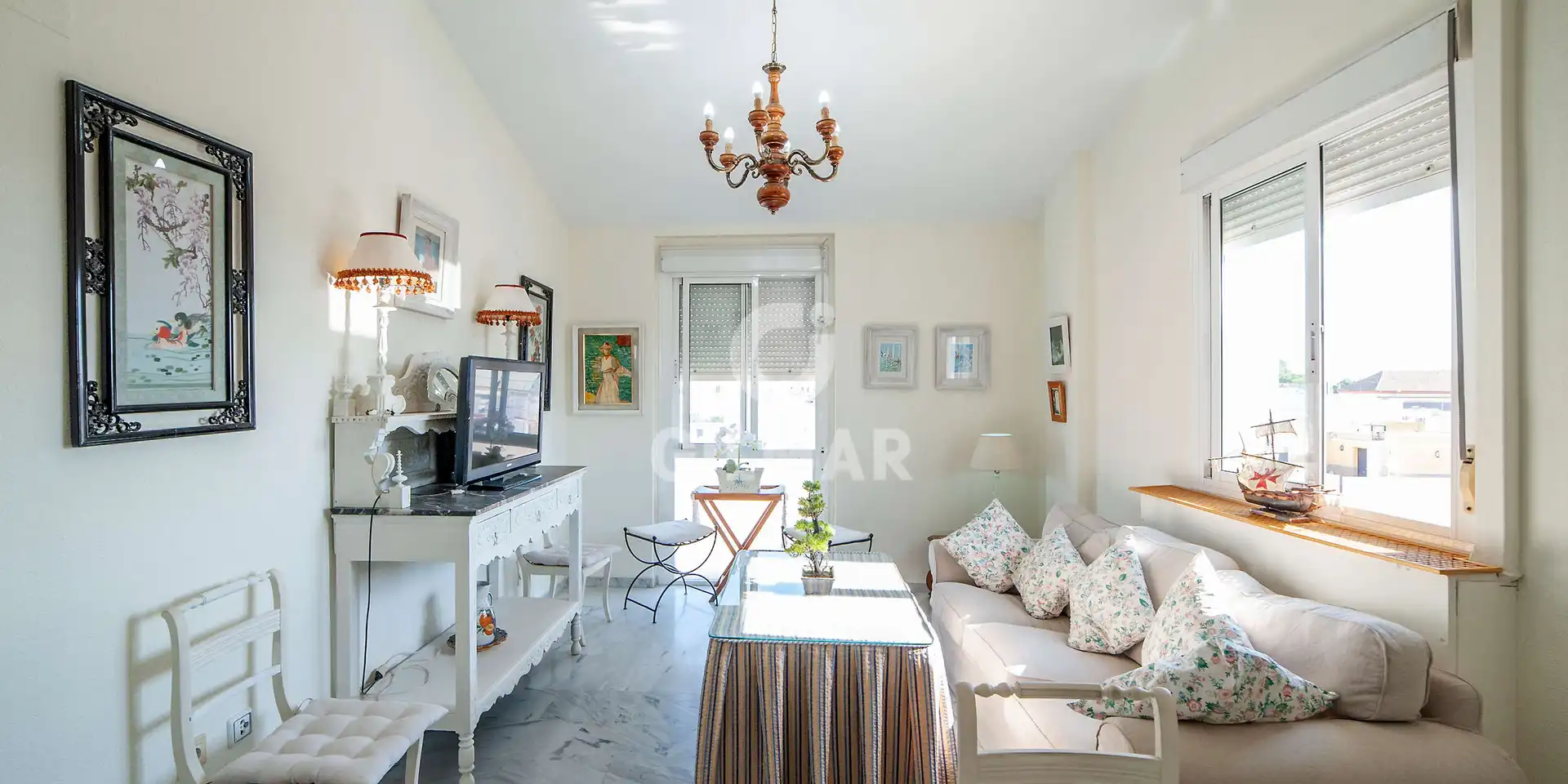 Wohnzimmer von Maisonette zur Miete in Sevilla mit Heizung und Möbliert