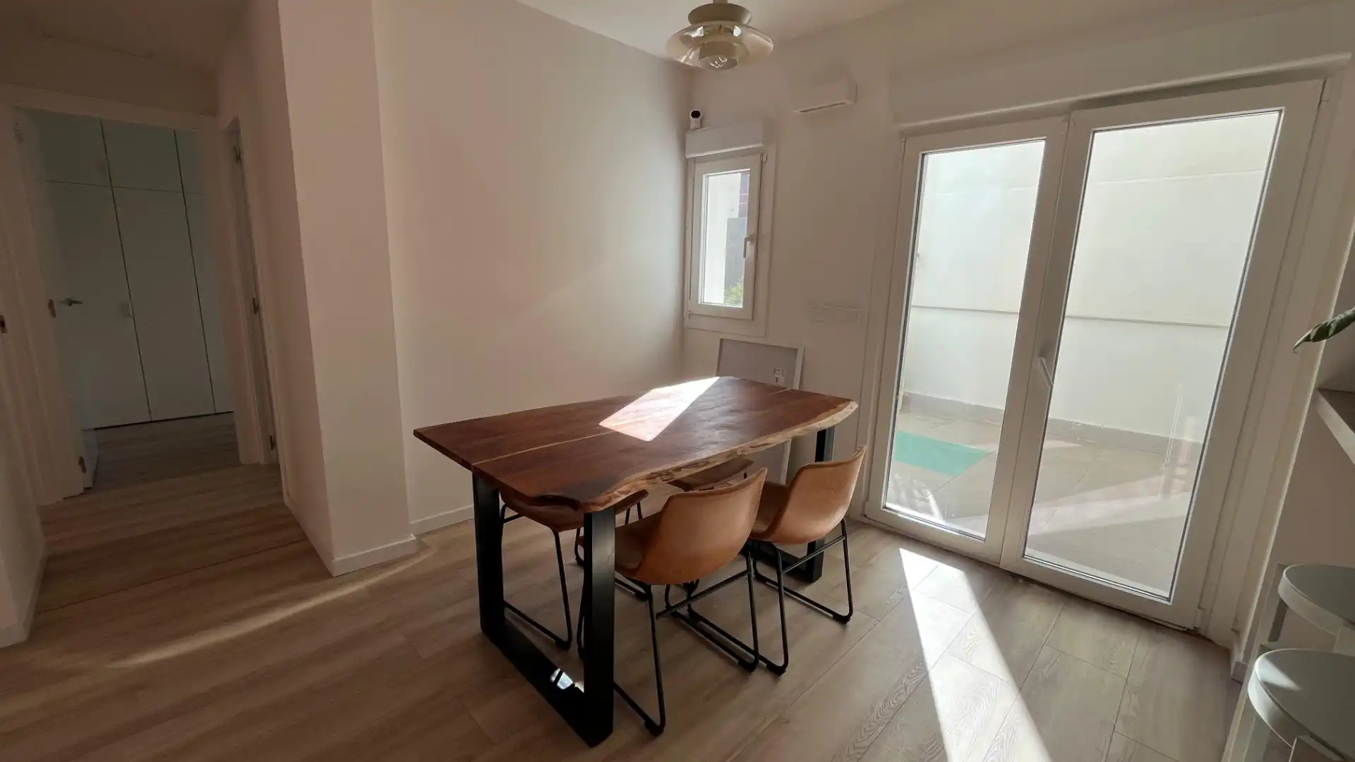 Esszimmer von Wohnung zur Miete in Madrid mit Klimaanlage, Möbliert und Ofen