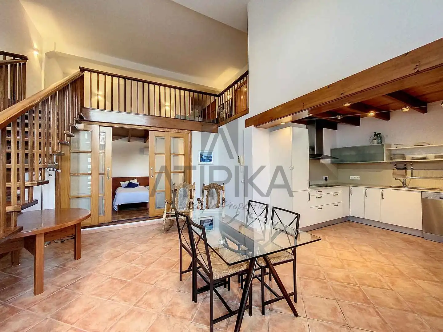 Küche von Wohnung zum Verkauf in Sant Lluís mit Klimaanlage, Terrasse und Möbliert