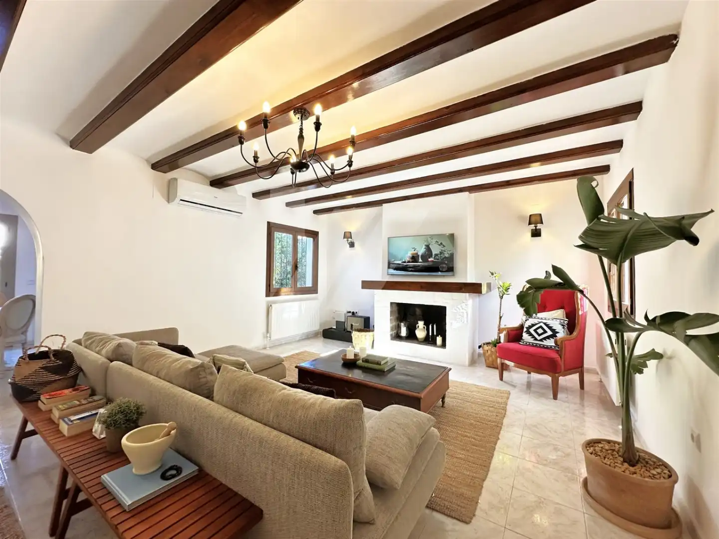 Living room of Houses for sale in Moraira  with Air Conditioner, Heating and Private garden