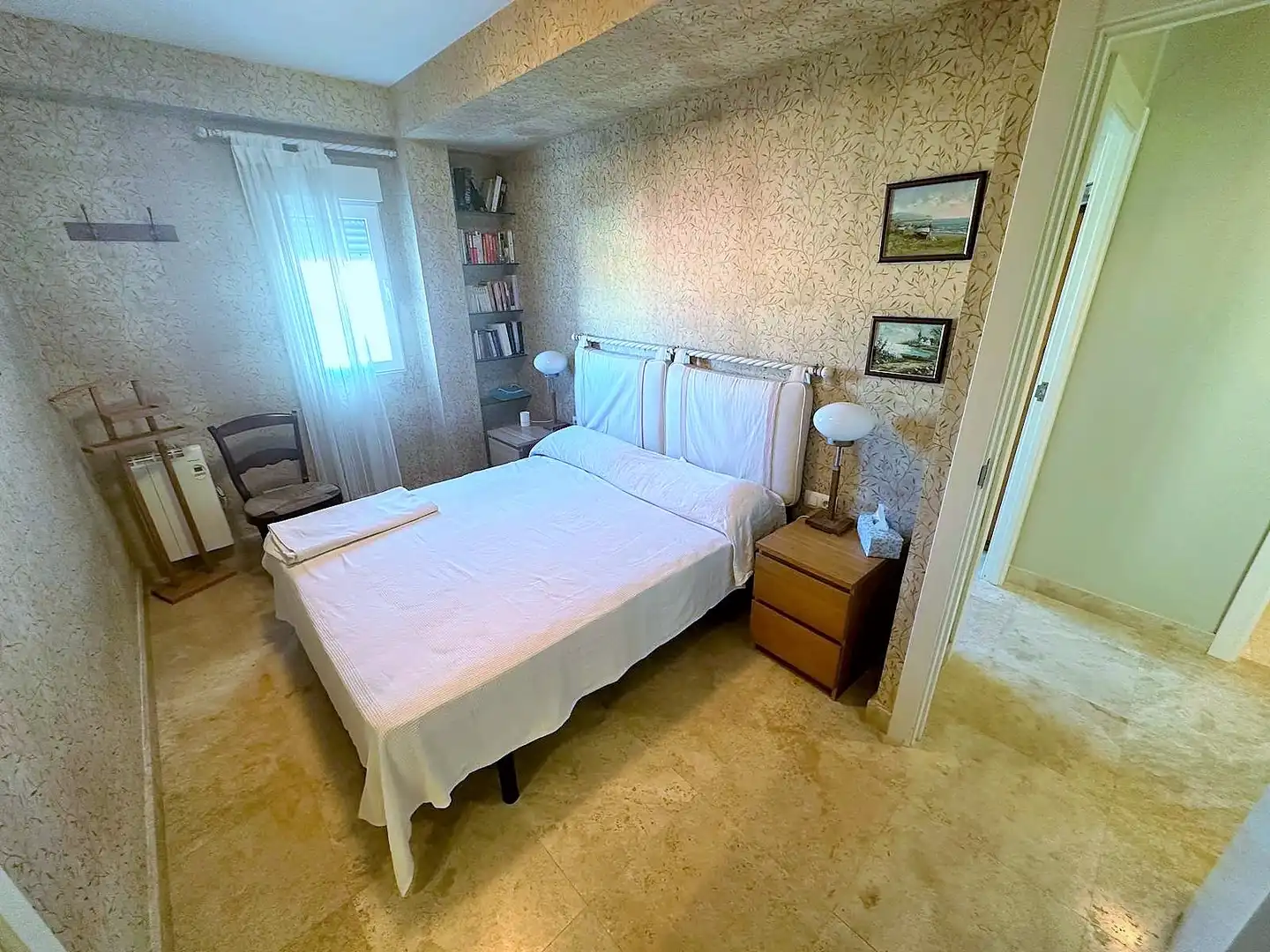 Dormitori de Apartament de lloguer en Valencia amb Calefacció, Jardí privat i Terrassa