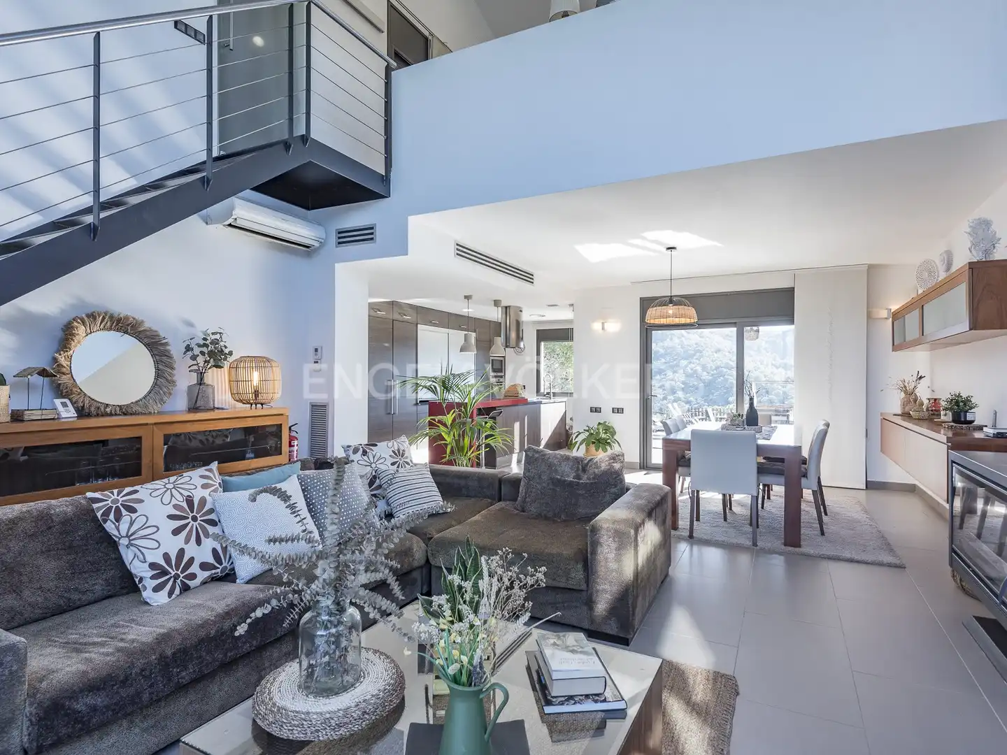 Sala de estar de Casa o chalet de alquiler en Vacarisses con Aire acondicionado, Calefacción y Jardín privado