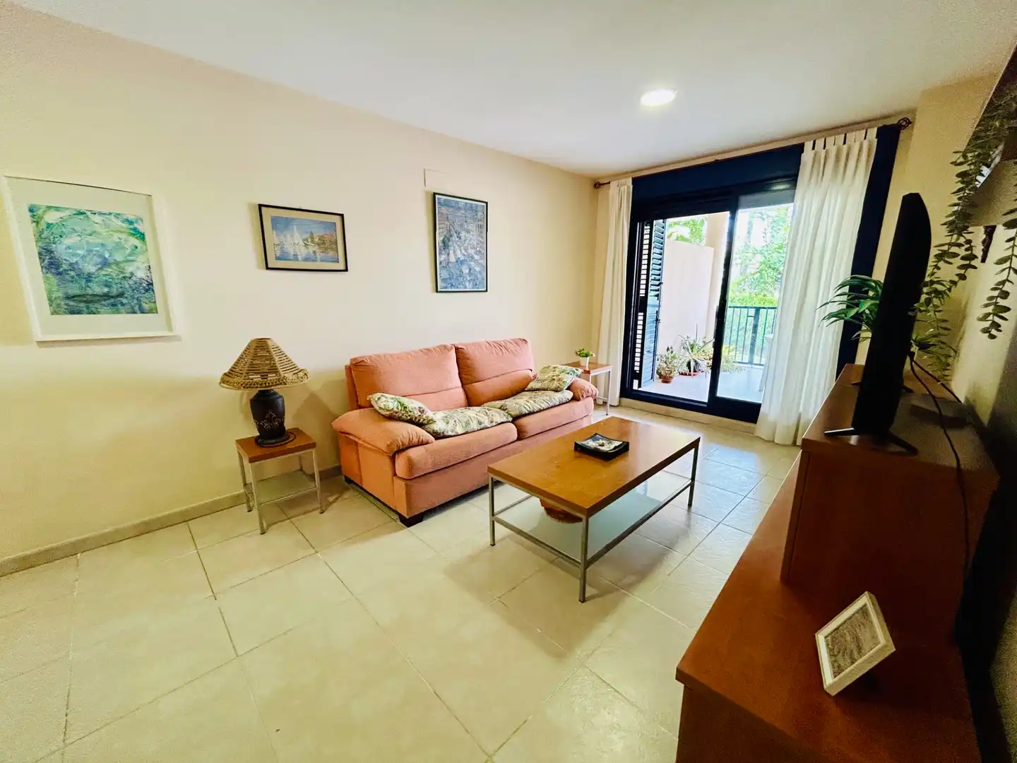 Sala de estar de Apartamento en venta en Dénia con Terraza, Amueblado y Horno