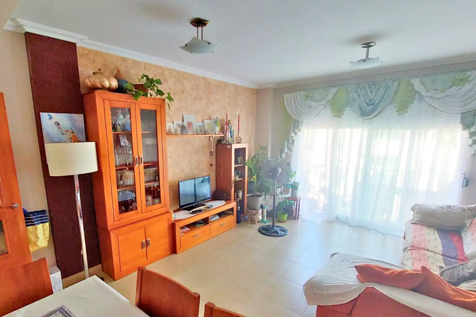 Sala d'estar de Apartament en venda en Calpe / Calp amb Aire condicionat, Calefacció i Balcó