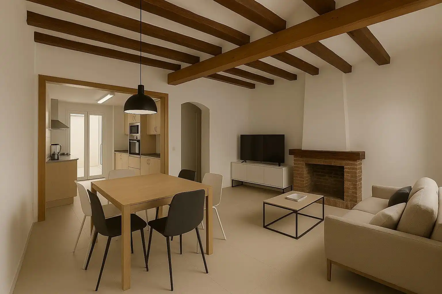 Wohnzimmer von Einfamilien-Reihenhaus zum Verkauf in Sentmenat