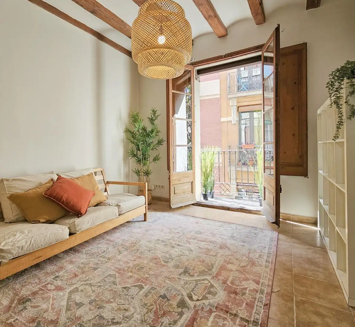 Sala de estar de Piso en venta en Barcelona con Balcón