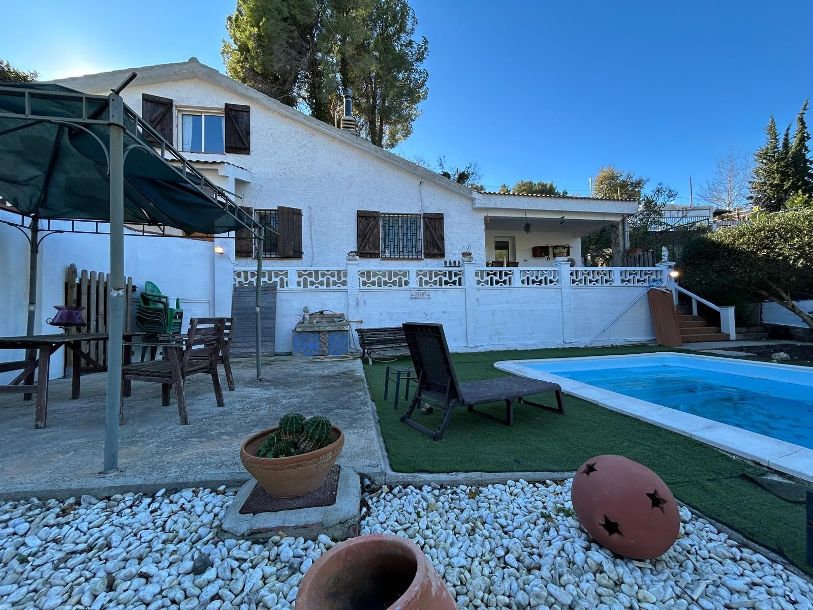 Exterior view of House or chalet for sale in Cabrera d'Anoia  with Air Conditioner, Heating and Private garden