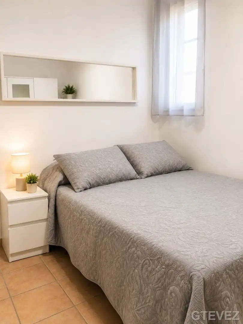 Schlafzimmer von Wohnung zur Miete in  Palma de Mallorca mit Heizung, Möbliert und Balkon