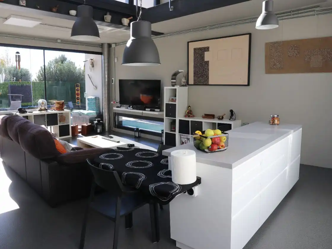 Sala d'estar de Casa o xalet en venda en L'Armentera amb Aire condicionat, Terrassa i Piscina
