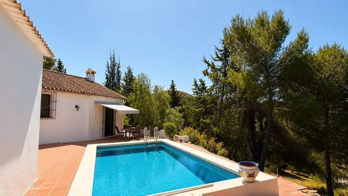 Swimming pool of Country homes for sale in Almogía  with Air Conditioner, Private garden and Terrace