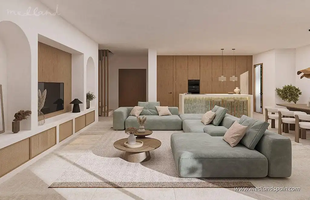 Sala de estar de Casa o chalet en venta en Benissa con Aire acondicionado, Calefacción y Jardín privado