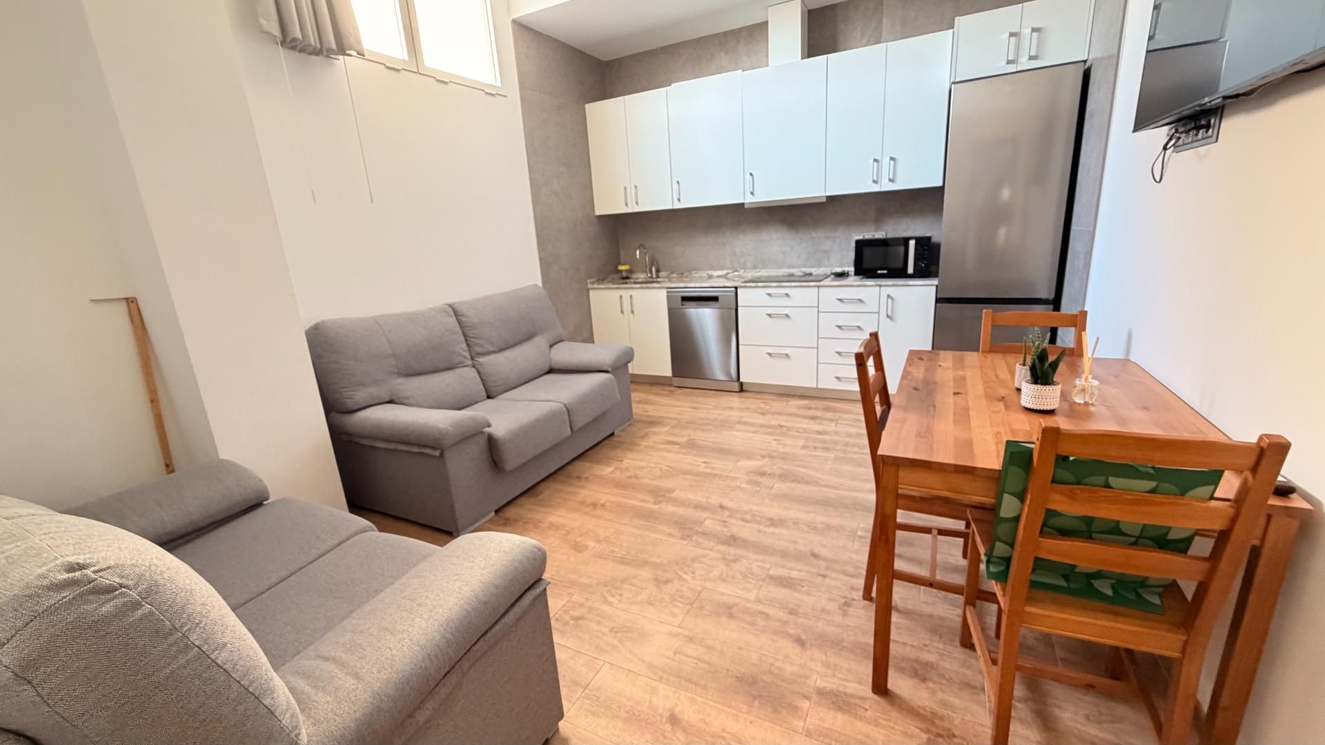 Sala d'estar de Pis de lloguer en Elche / Elx amb Aire condicionat i Moblat