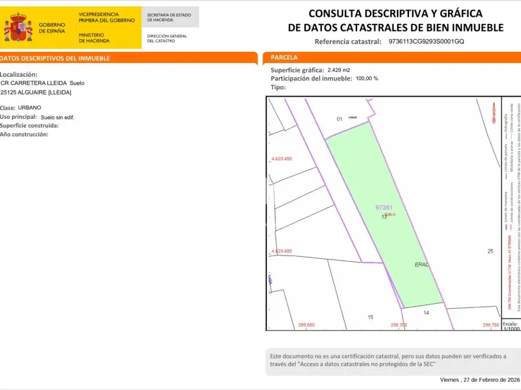 Terreno residencial en venta en Alguaire, imagen 5