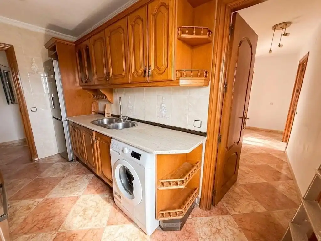 Kitchen of Flat for sale in Málaga  with Terrace, Furnished and Balcony