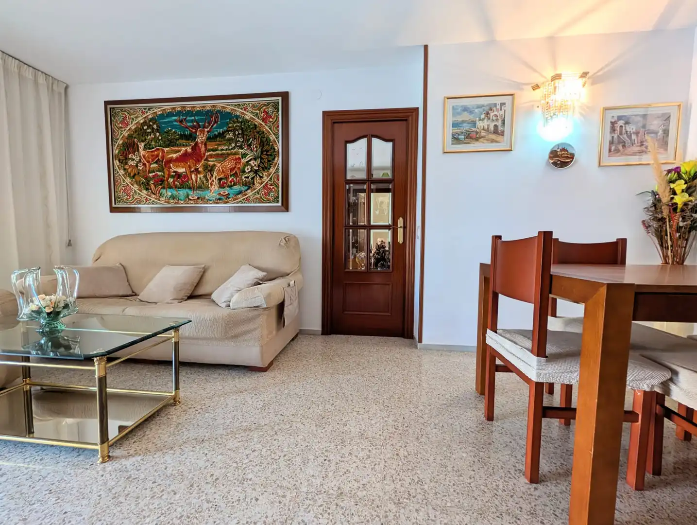 Sala de estar de Piso en venta en Badalona con Aire acondicionado, Amueblado y Balcón