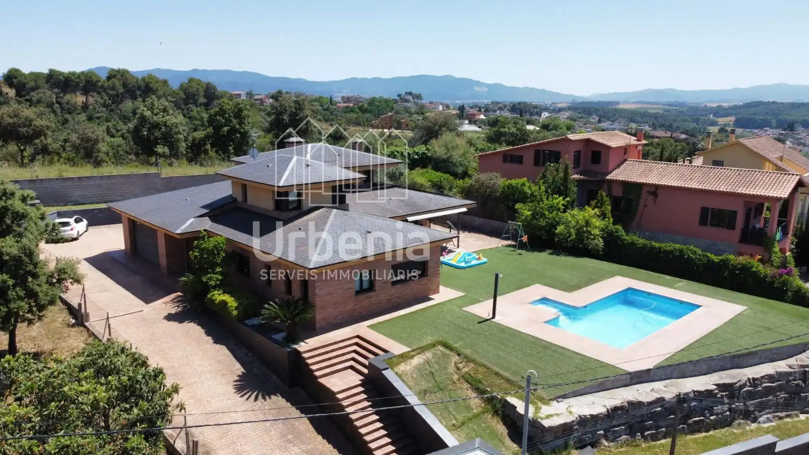 Jardí de Casa o xalet en venda en Lliçà de Vall amb Aire condicionat, Terrassa i Piscina