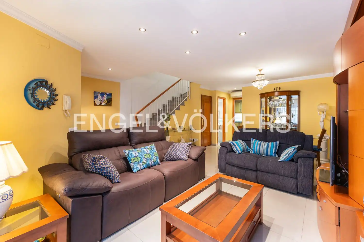 Sala de estar de Casa o chalet en venta en La Pobla de Farnals con Aire acondicionado, Calefacción y Parquet