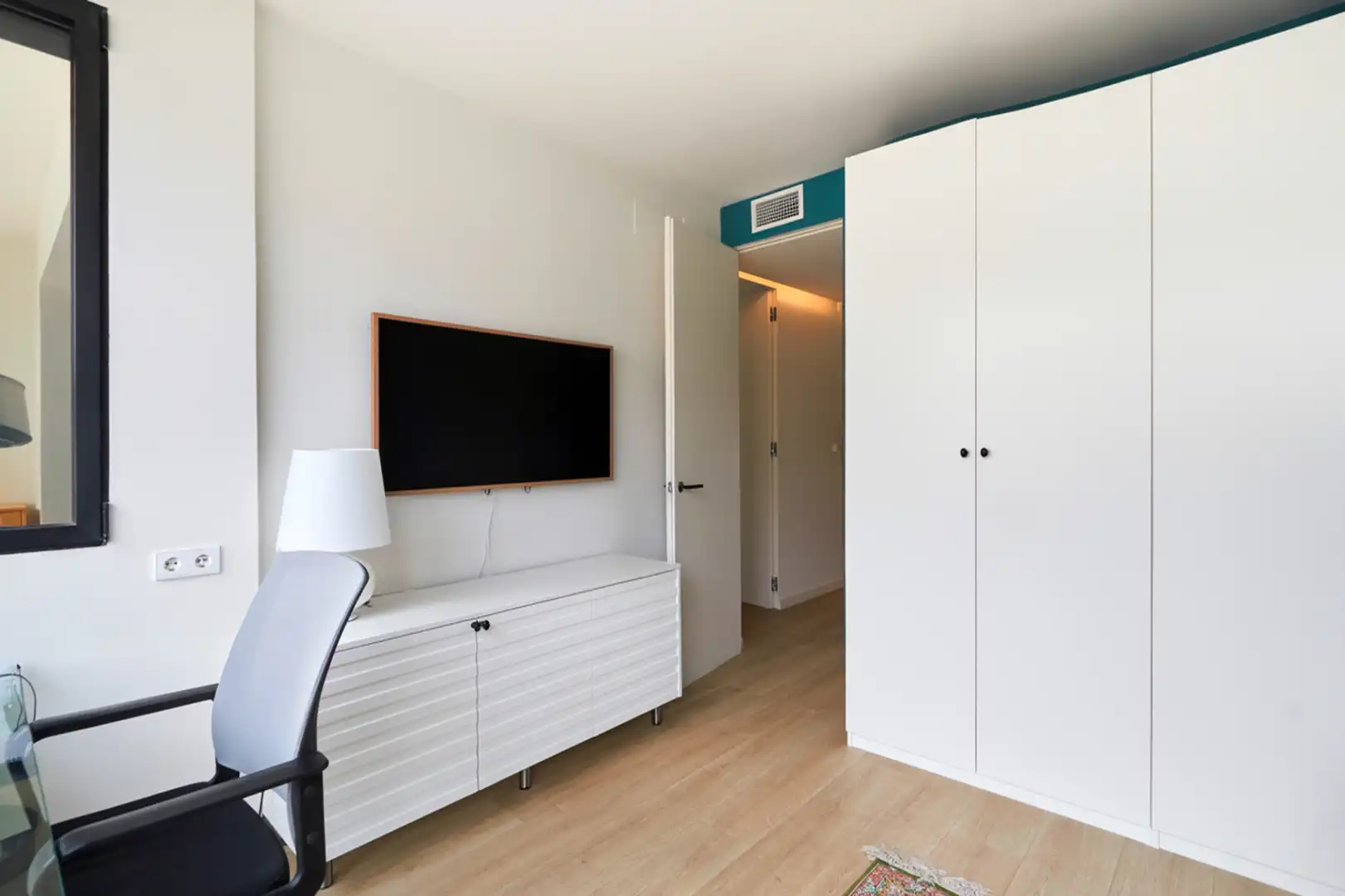 Schlafzimmer von Wohnung zum Verkauf in Barcelona mit Klimaanlage, Heizung und Parkett
