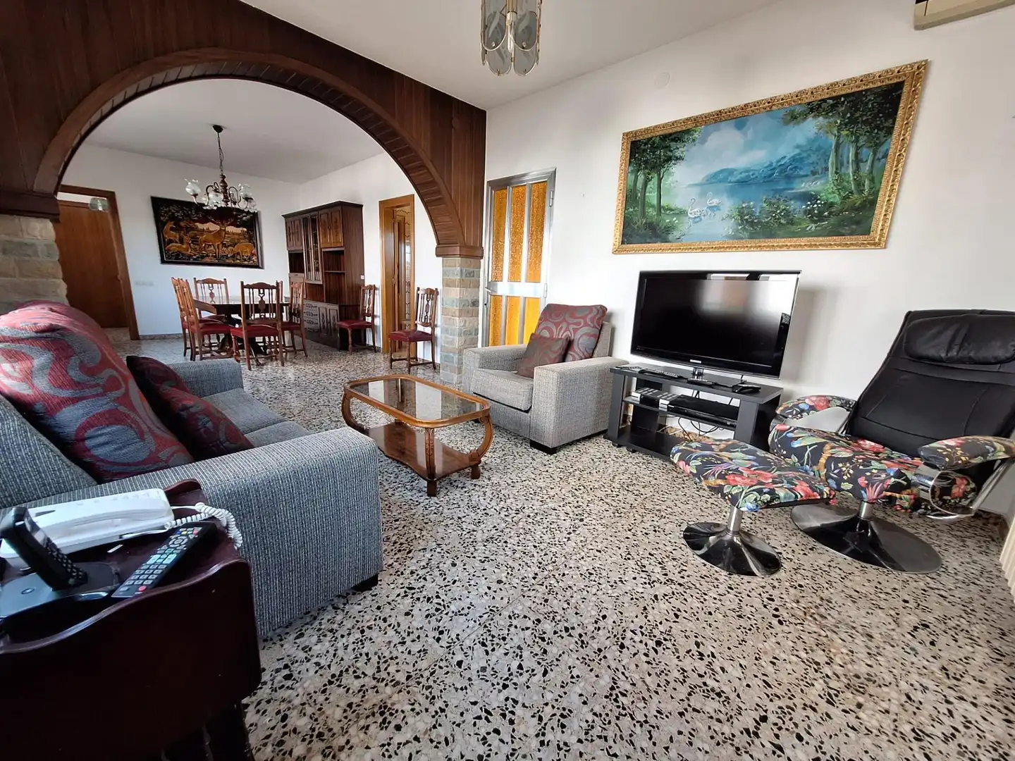 Sala de estar de Finca rústica en venta en Castellar del Vallès con Calefacción, Jardín privado y Terraza