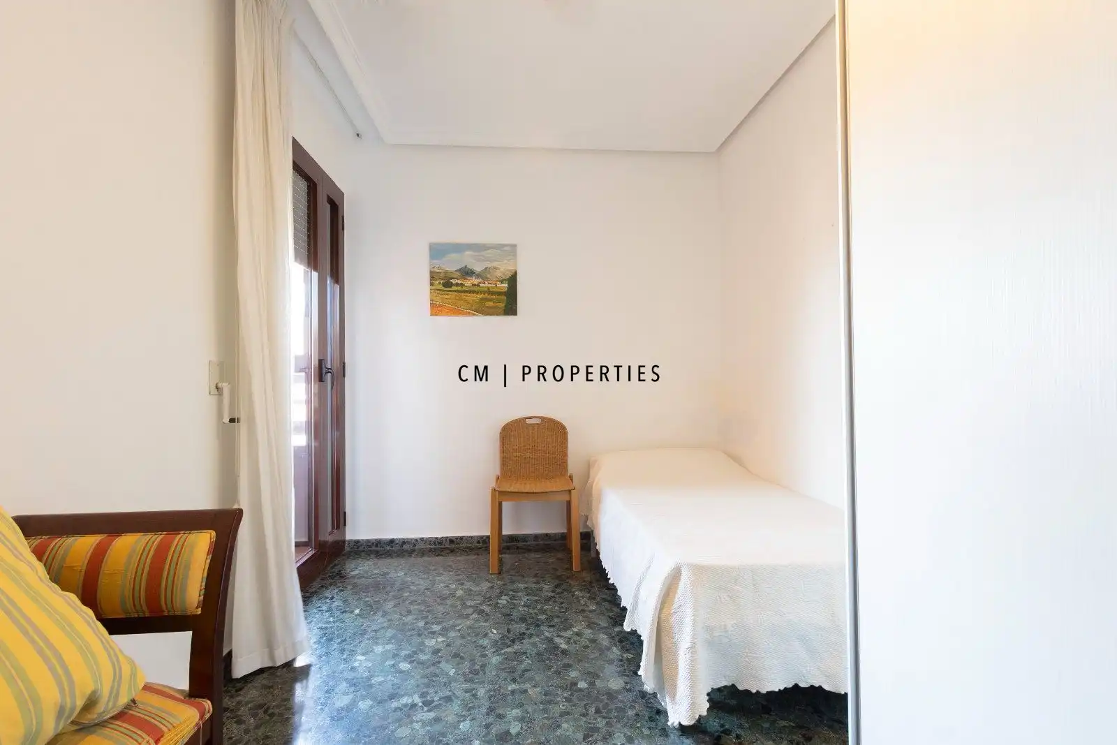 Bedroom of Flat for rent in Valencia  with Air Conditioner, Heating and Terrace