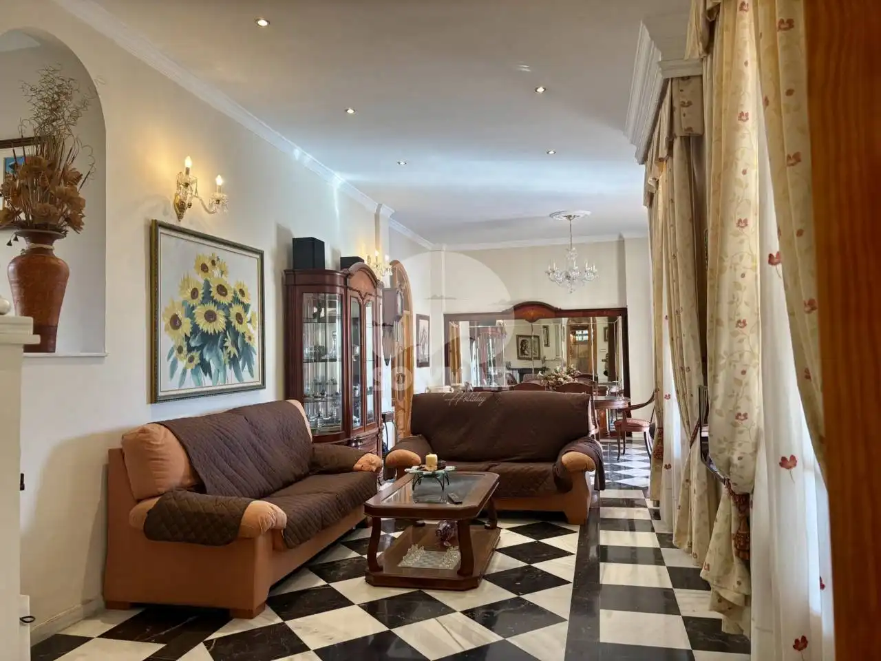 Sala d'estar de Casa o xalet en venda en Vélez-Málaga amb Aire condicionat, Jardí privat i Terrassa