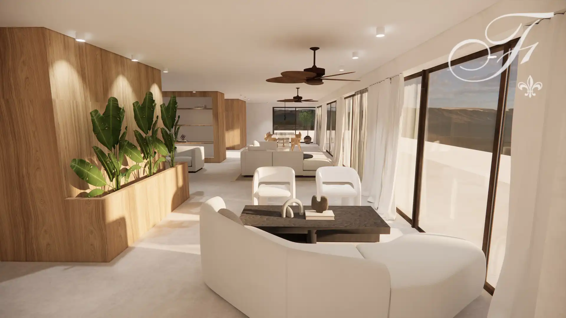 Sala de estar de Casa o chalet de alquiler en Sant Antoni de Portmany con Aire acondicionado, Jardín privado y Terraza