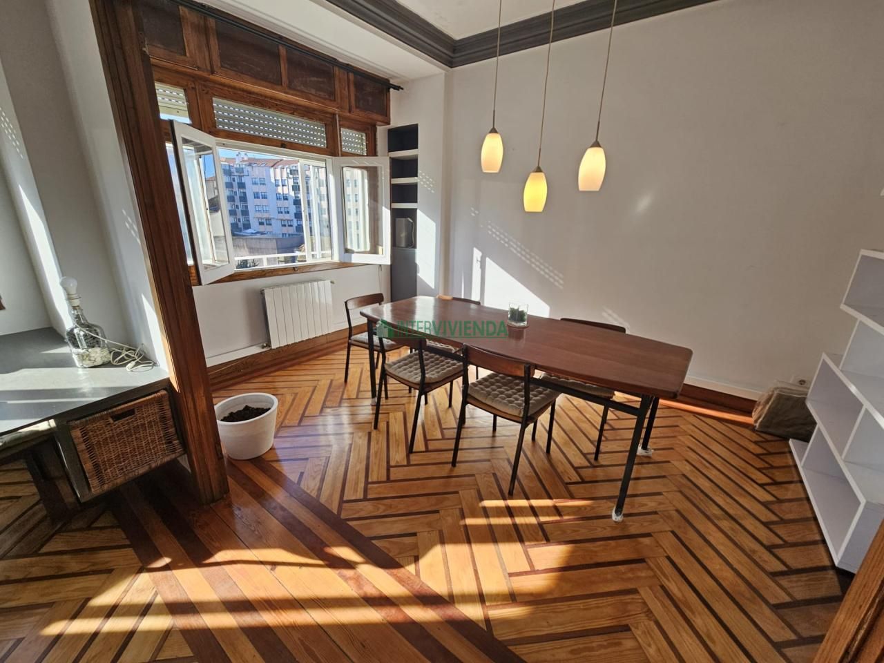 Dining room of Flat for sale in Vigo   with Heating, Parquet flooring and Storage room