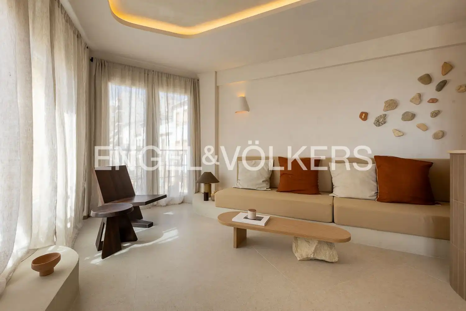 Sala de estar de Piso de alquiler en Jávea / Xàbia con Aire acondicionado, Calefacción y Amueblado