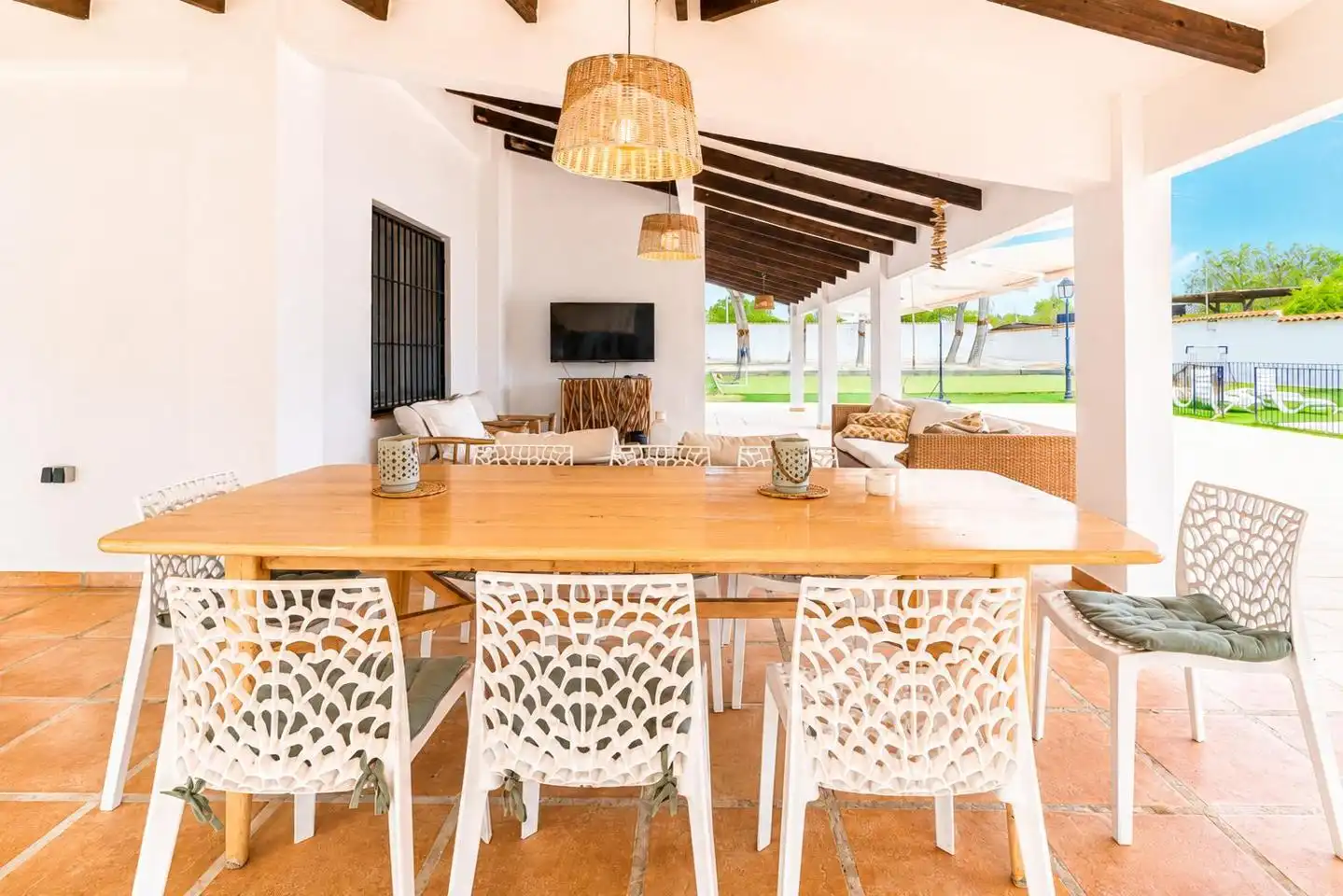 Terraza de Casa o chalet en venta en Santa Pola con Calefacción, Jardín privado y Parquet