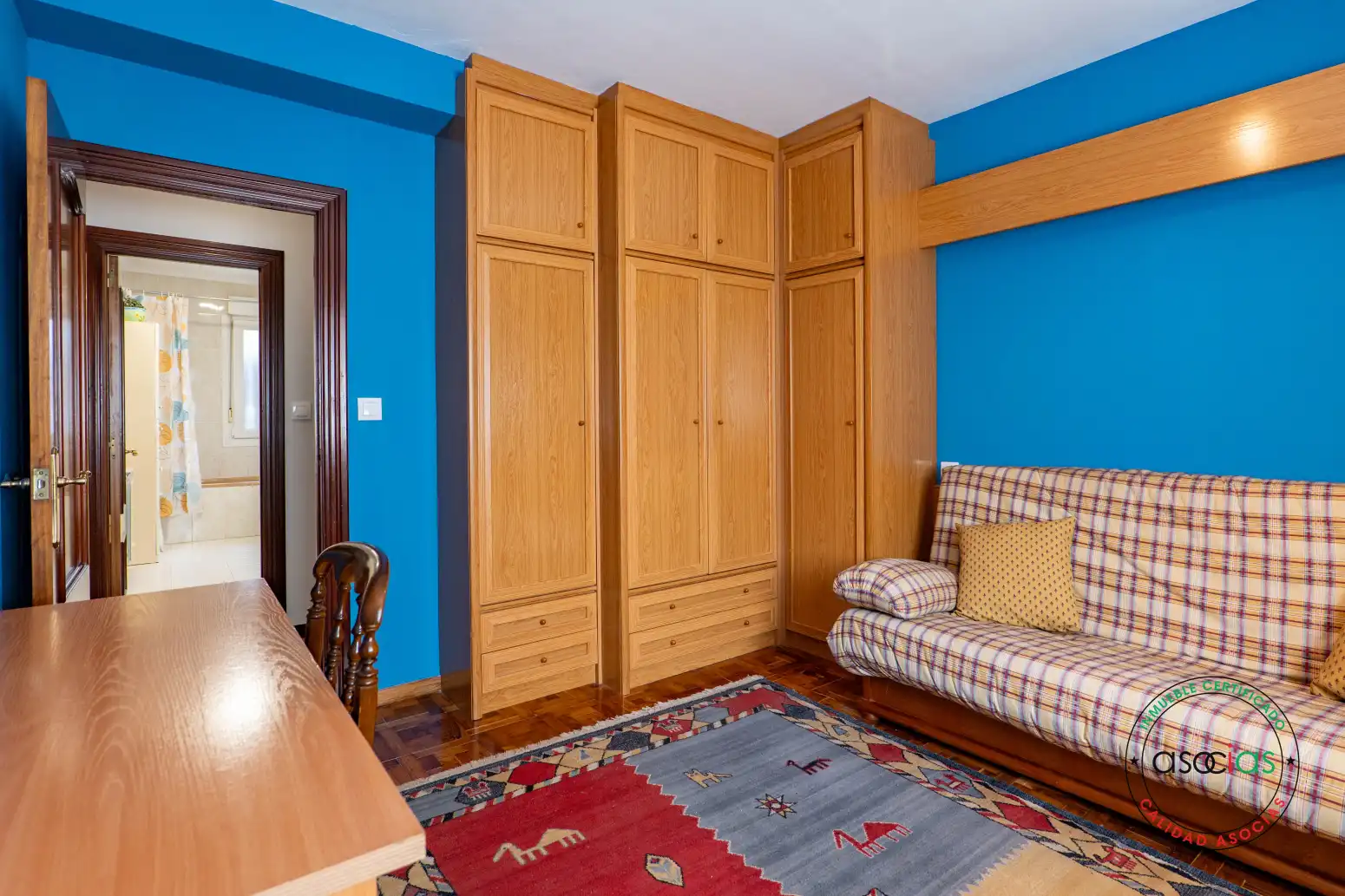 Bedroom of Flat for sale in Gijón   with Heating, Parquet flooring and Furnished