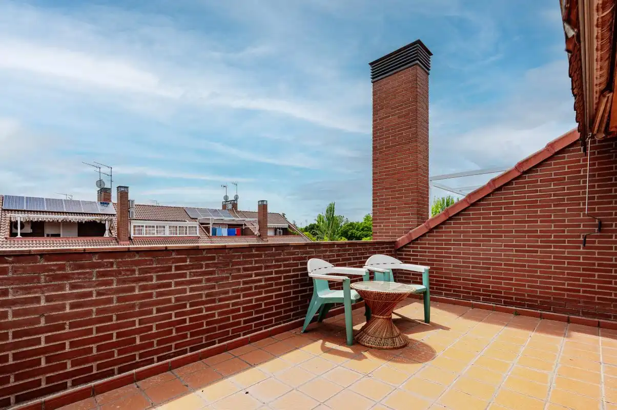 Terrassa de Casa adosada en venda en Getafe amb Aire condicionat, Calefacció i Jardí privat