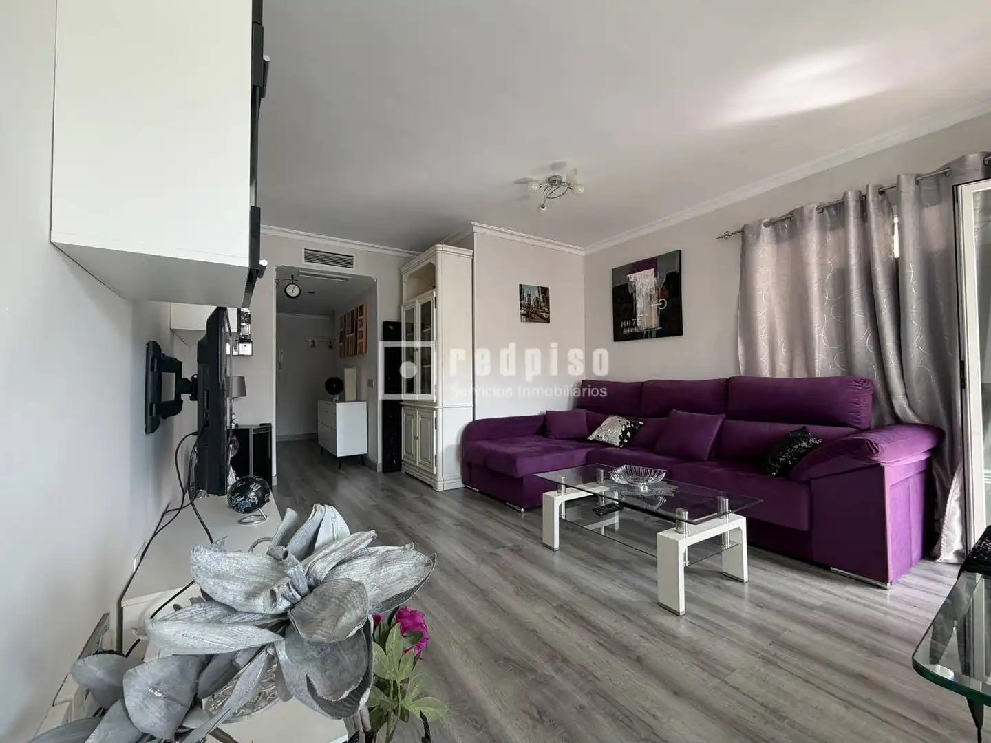Wohnzimmer von Wohnung zur Miete in Málaga mit Klimaanlage, Heizung und Privatgarten