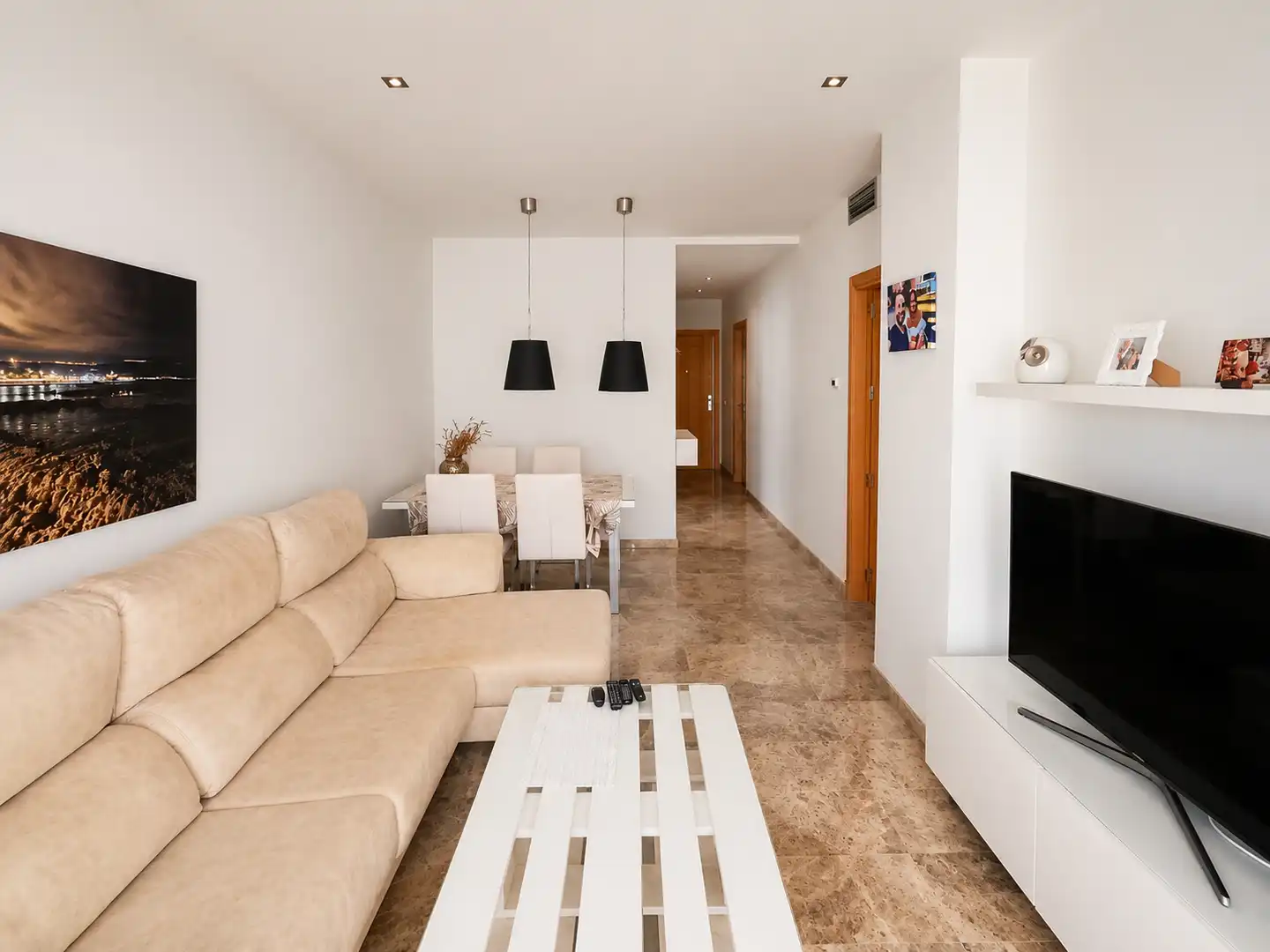 Sala de estar de Piso en venta en El Ejido con Aire acondicionado, Terraza y Trastero