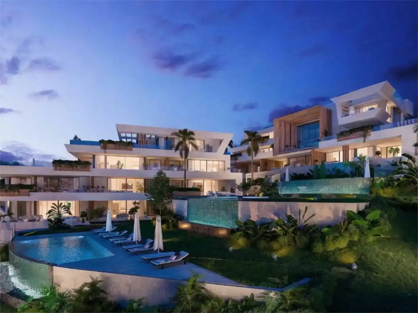 Außenansicht von Wohnung zum Verkauf in Marbella mit Klimaanlage, Schwimmbad und Balkon