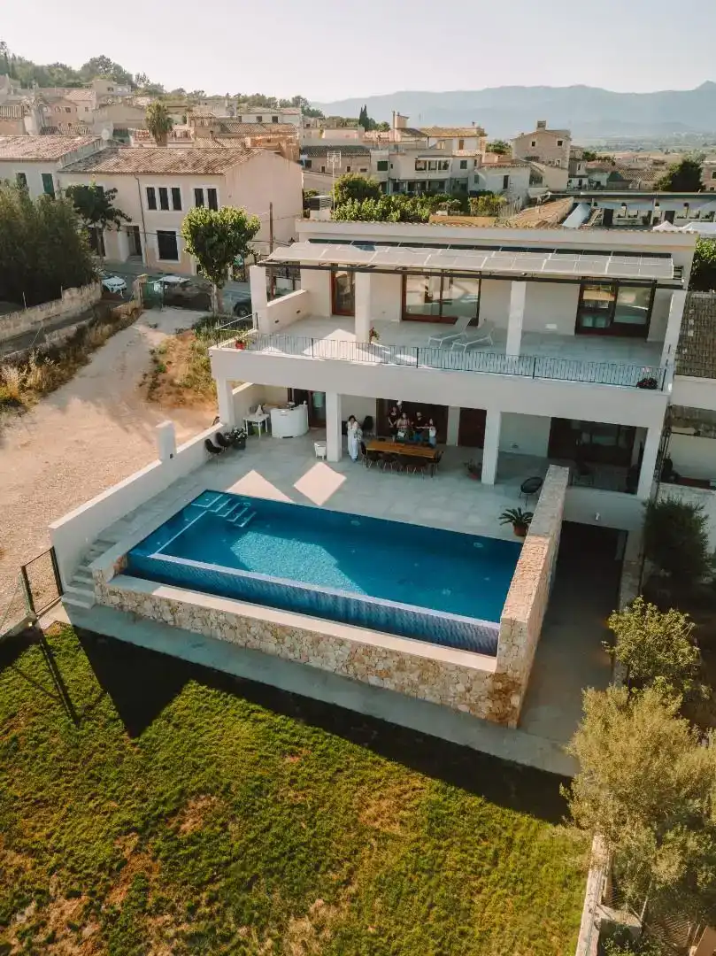 Swimming pool of Flat for sale in Santa Eugènia  with Air Conditioner, Private garden and Parquet flooring