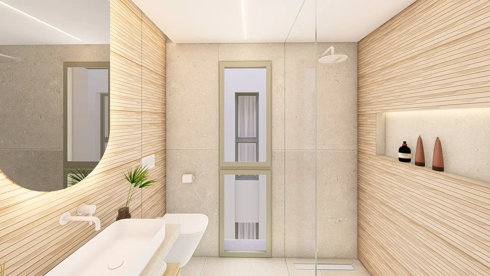 Badezimmer von Wohnung zum Verkauf in Los Alcázares mit Klimaanlage, Heizung und Terrasse