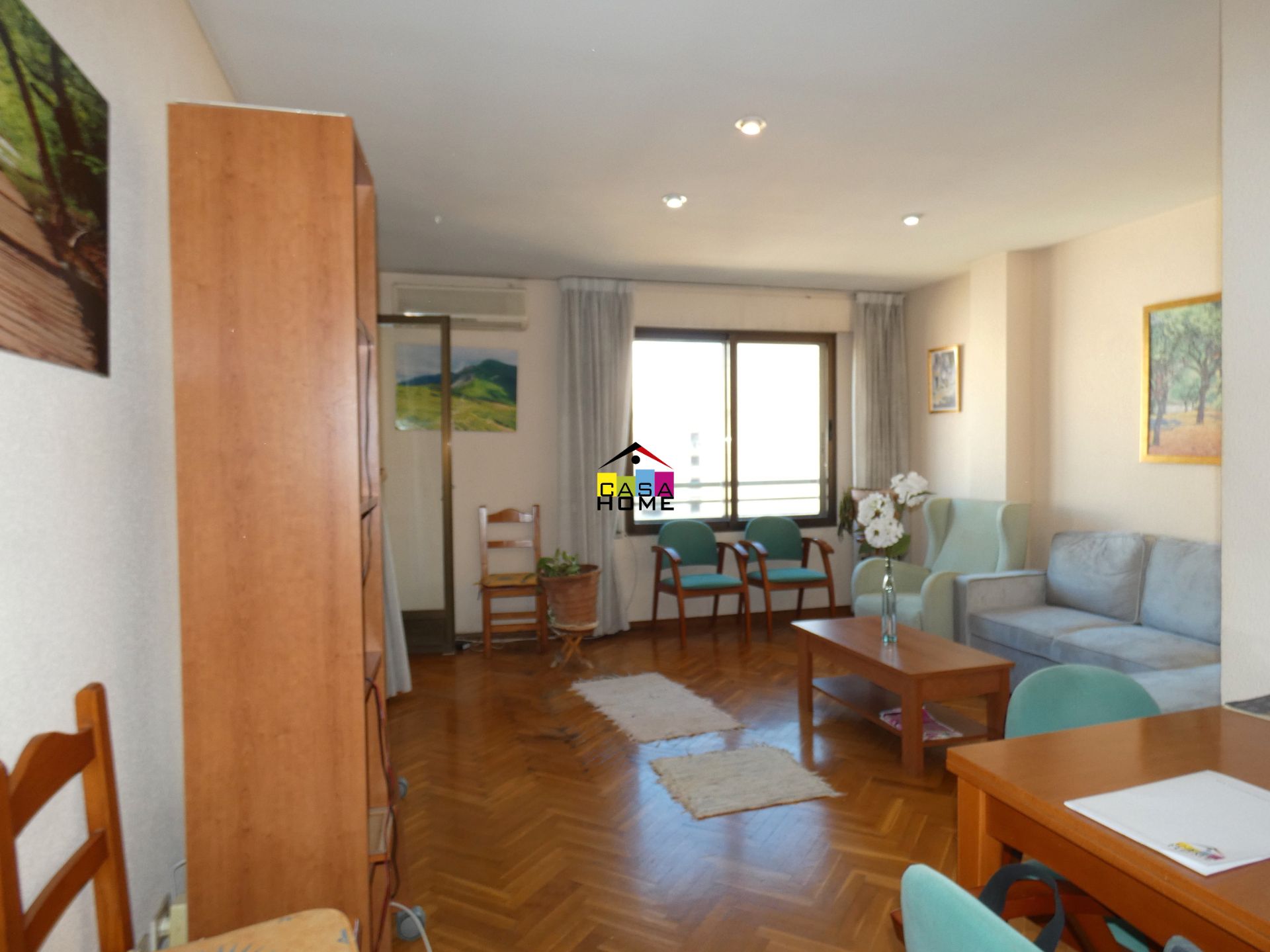 Living room of Attic for sale in Castellón de la Plana / Castelló de la Plana  with Air Conditioner, Parquet flooring and Terrace