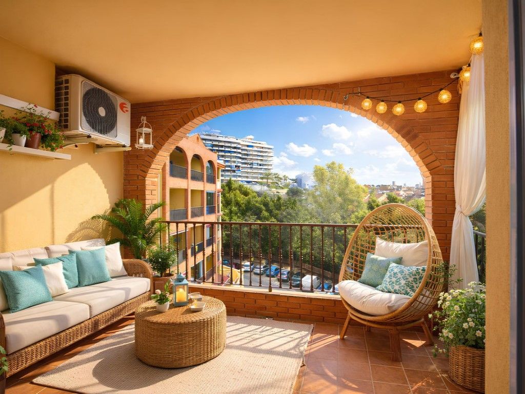 Terrassa de Pis en venda en Fuengirola amb Aire condicionat, Jardí privat i Piscina