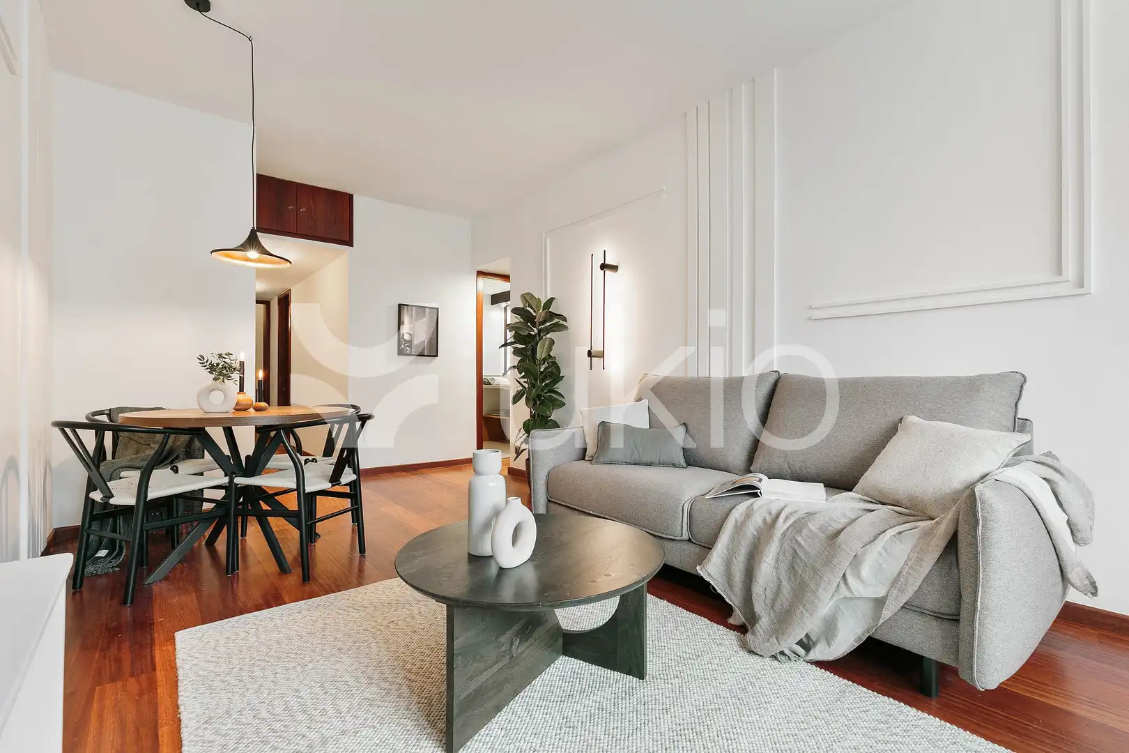 Sala de estar de Apartamento de alquiler en Barcelona con Aire acondicionado, Calefacción y Amueblado
