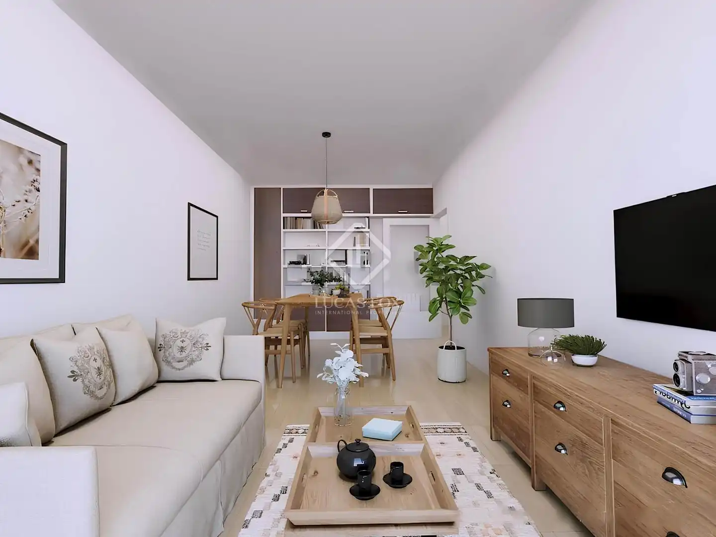 Sala de estar de Piso en venta en Sant Just Desvern con Aire acondicionado, Terraza y Trastero