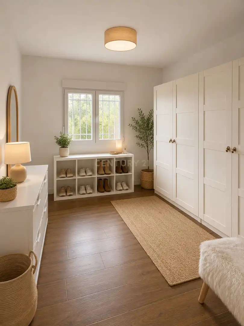Bedroom of Houses for sale in Arroyo de la Luz  with Air Conditioner, Private garden and Swimming Pool