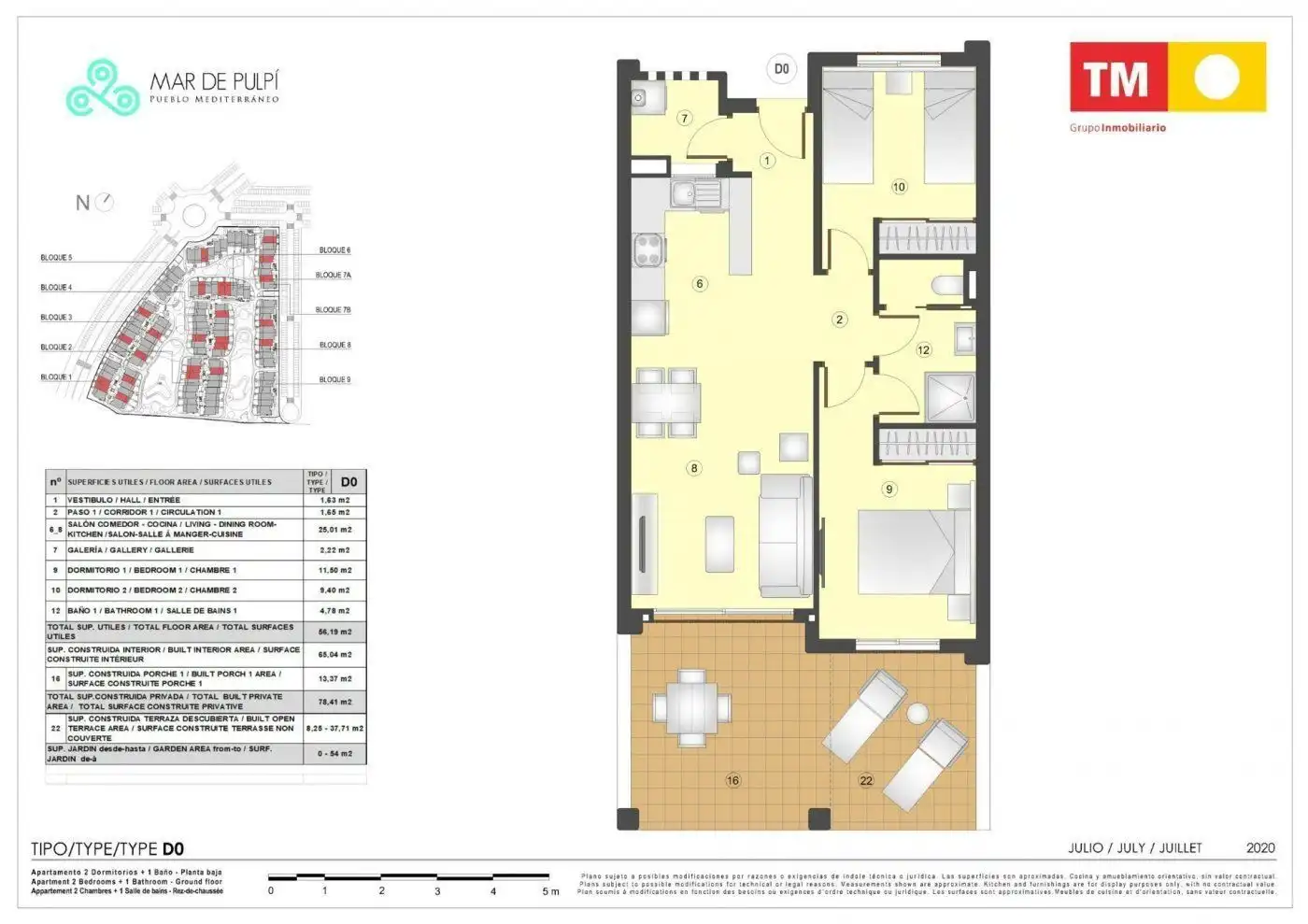 Wohnung zum Verkauf in Pulpí mit Klimaanlage, Terrasse und Schwimmbad