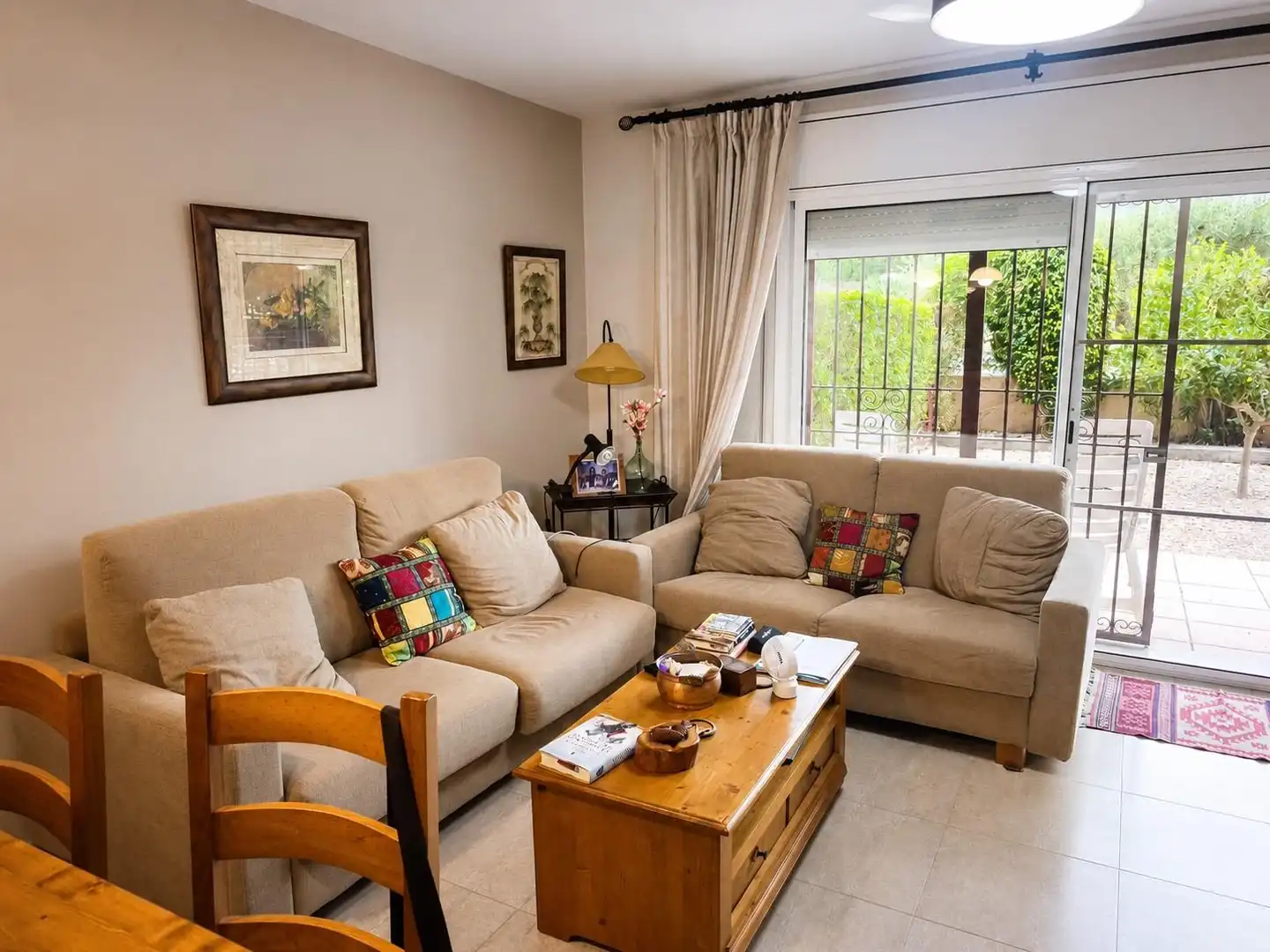 Sala de estar de Planta baja en venta en La Ràpita con Aire acondicionado, Jardín privado y Terraza