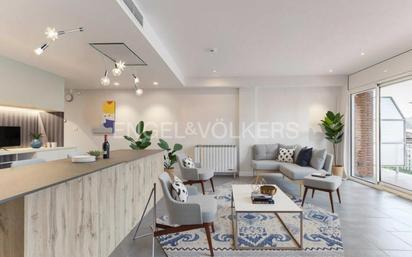 Sala d'estar de Apartament en venda en Sant Cugat del Vallès amb Aire condicionat, Calefacció i Parquet