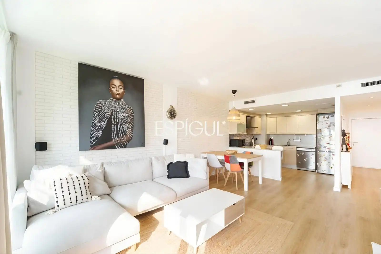 Sala de estar de Piso en venta en Montgat con Aire acondicionado, Calefacción y Terraza