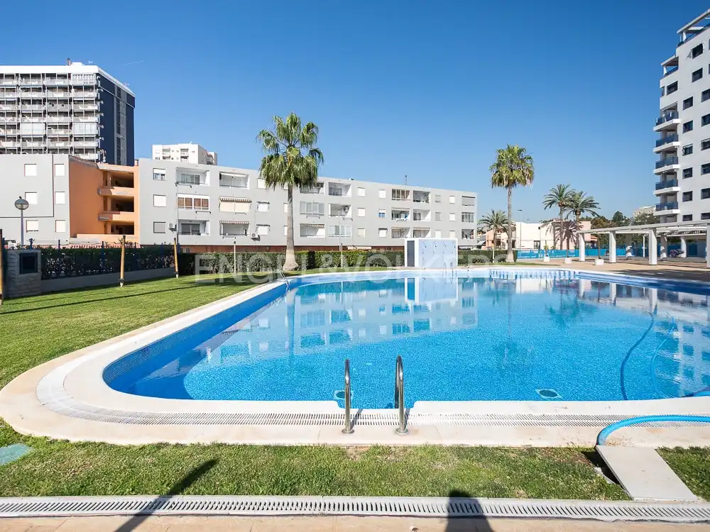 Swimming pool of Flat for rent in La Pobla de Farnals  with Air Conditioner, Heating and Private garden
