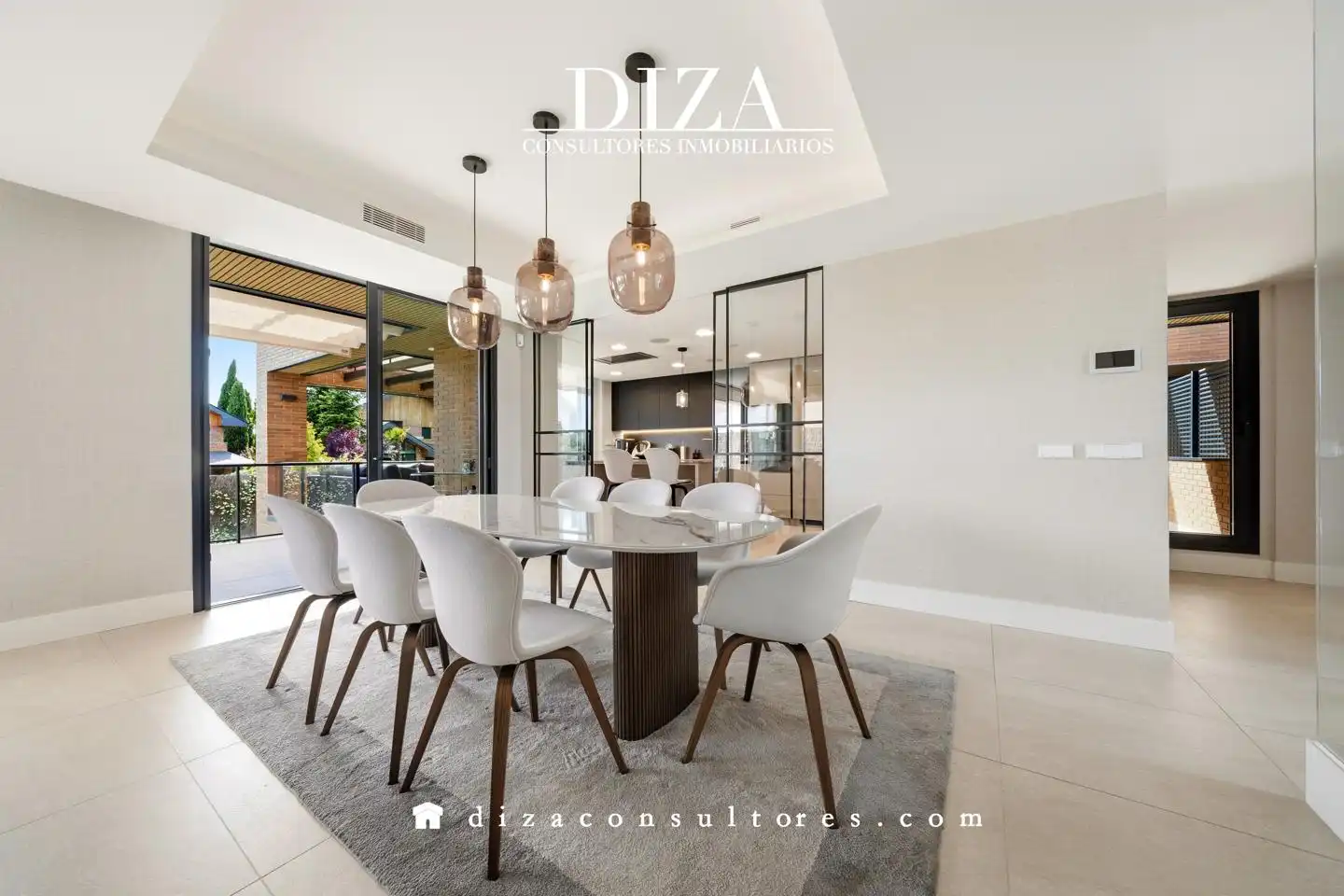 Dining room of Houses for sale in Las Rozas de Madrid  with Air Conditioner, Heating and Private garden