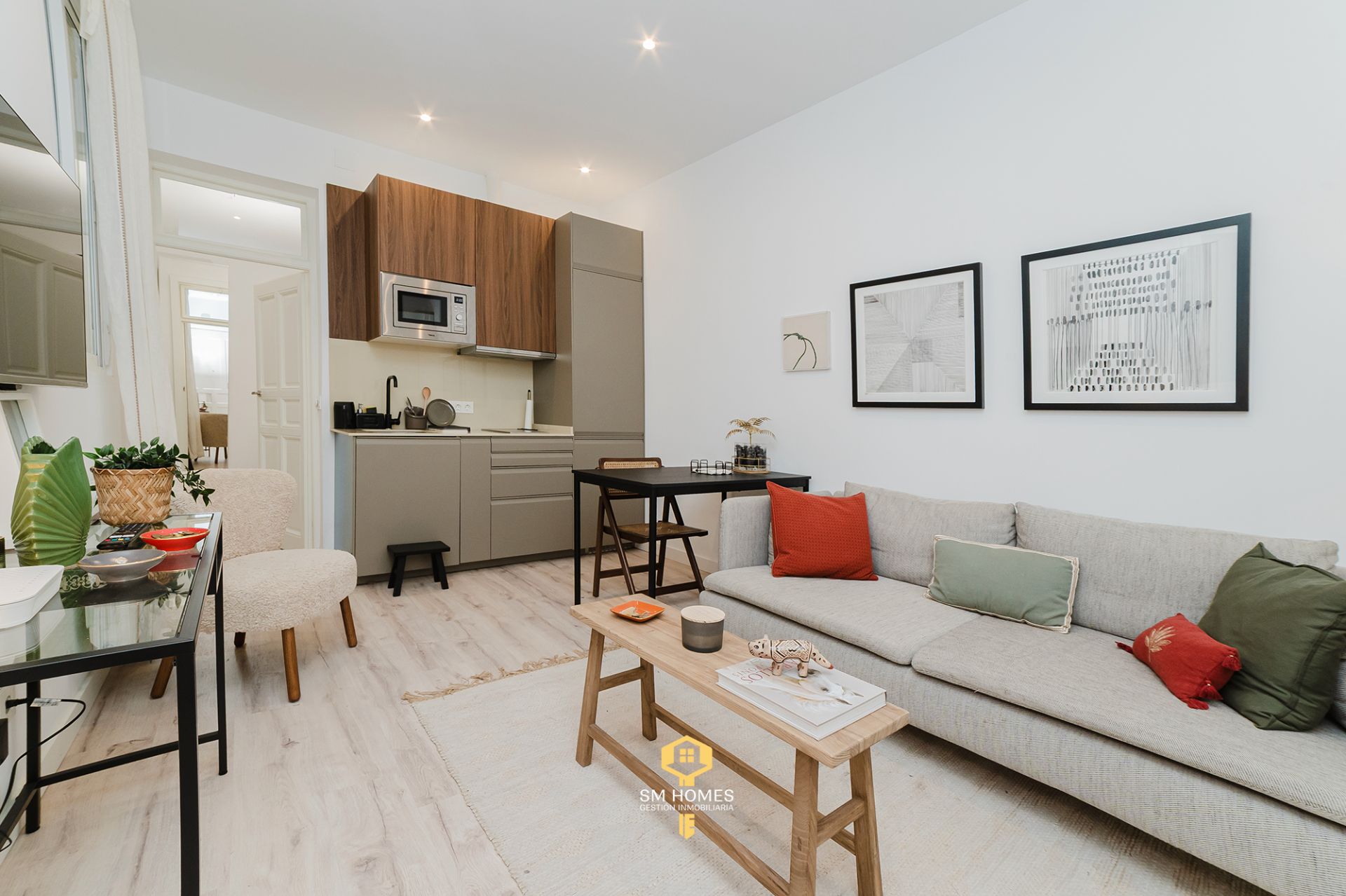 Sala de estar de Piso en venta en  Madrid Capital con Aire acondicionado, Calefacción y Amueblado