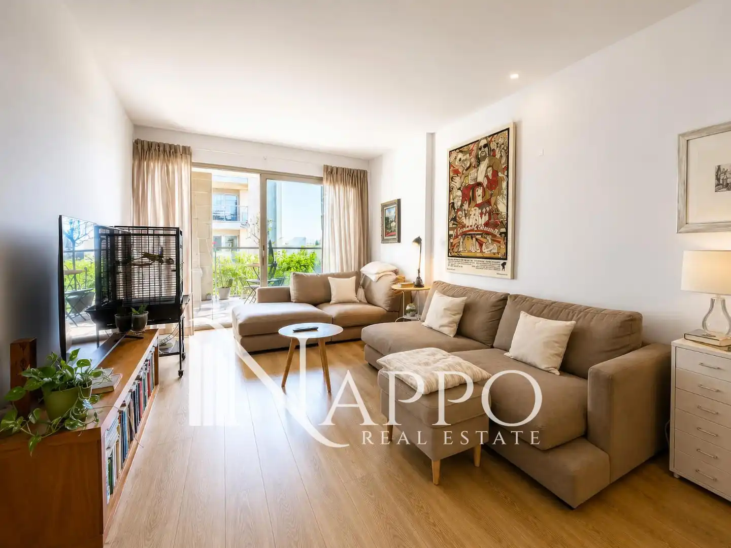 Wohnzimmer von Wohnung zum Verkauf in  Palma de Mallorca mit Klimaanlage, Heizung und Terrasse